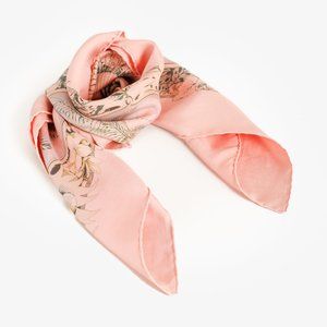 Hermes Silk Aloha Scarf 70 Rose Pale Silk Scarf